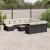 Set mobilier de grădină cu perne, 13 piese, negru, poliratan GartenMobel Dekor