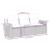 Set mobilier de grădină cu perne, 3 piese, negru, poliratan GartenMobel Dekor