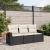Set mobilier de grădină cu perne, 3 piese, negru, poliratan GartenMobel Dekor
