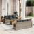 Set canapele de grădină, 7 piese, cu perne, gri, poliratan GartenMobel Dekor