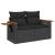 Set canapele de grădină cu perne, 7 piese, negru, poliratan GartenMobel Dekor