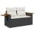 Set canapele de grădină cu perne, 7 piese, negru, poliratan GartenMobel Dekor