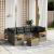 Set canapele de grădină, 7 piese, cu perne, gri, poliratan GartenMobel Dekor