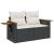 Set mobilier de grădină cu perne, 9 piese, negru, poliratan GartenMobel Dekor