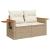 Set canapele de grădină, 9 piese, cu perne, bej, poliratan GartenMobel Dekor