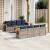 Set canapele de grădină, 9 piese, cu perne, gri, poliratan GartenMobel Dekor