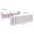 Set canapele de grădină, 9 piese, cu perne, gri, poliratan GartenMobel Dekor