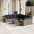 Set canapele de grădină, 9 piese, cu perne, gri, poliratan GartenMobel Dekor