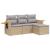 Set canapele de grădină, 4 piese, cu perne, bej, poliratan GartenMobel Dekor