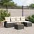 Set mobilier de grădină cu perne, 6 piese, negru, poliratan GartenMobel Dekor