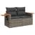 Set canapea de grădină cu perne, 5 piese, gri, poliratan GartenMobel Dekor