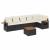 Set canapele de grădină cu perne, 7 piese, negru, poliratan GartenMobel Dekor