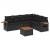 Set canapele de grădină cu perne, 7 piese, negru, poliratan GartenMobel Dekor