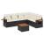 Set canapele de grădină cu perne, 7 piese, negru, poliratan GartenMobel Dekor