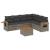 Set canapele de grădină, 7 piese, cu perne, gri, poliratan GartenMobel Dekor