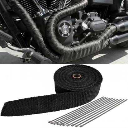 Banda de protecție termică pentru evacuare, neagră, până la 900°C, 50mmx2mm, 10 metri Performance AutoTuning