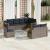 Set canapele de grădină cu perne, 8 piese, gri, poliratan GartenMobel Dekor
