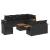 Set mobilier de grădină cu perne, 9 piese, negru, poliratan GartenMobel Dekor