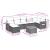 Set mobilier de grădină cu perne, 8 piese, negru, poliratan GartenMobel Dekor