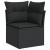 Set canapele de grădină cu perne, 7 piese, negru, poliratan GartenMobel Dekor