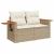 Set canapele de grădină, 7 piese, cu perne, bej, poliratan GartenMobel Dekor