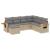 Set canapele de grădină, 7 piese, cu perne, bej, poliratan GartenMobel Dekor