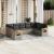 Set canapele de grădină, 9 piese, cu perne, gri, poliratan GartenMobel Dekor
