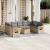 Set canapele de grădină cu perne, 10 piese, bej, poliratan GartenMobel Dekor