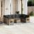 Set mobilier de grădină cu perne, 10 piese, gri, poliratan GartenMobel Dekor