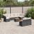 Set canapele de grădină cu perne, 10 piese, negru, poliratan GartenMobel Dekor