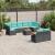 Set canapele de grădină cu perne, 10 piese, negru, poliratan GartenMobel Dekor