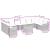 Set canapele de grădină cu perne, 11 piese, negru, poliratan GartenMobel Dekor