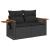 Set canapele de grădină cu perne, 11 piese, negru, poliratan GartenMobel Dekor