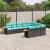 Set canapele de grădină cu perne, 10 piese, negru, poliratan GartenMobel Dekor