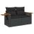 Set canapele de grădină cu perne, 11 piese, negru, poliratan GartenMobel Dekor