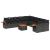 Set canapele de grădină cu perne, 11 piese, negru, poliratan GartenMobel Dekor