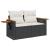 Set canapele de grădină cu perne, 11 piese, negru, poliratan GartenMobel Dekor