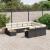 Set canapele de grădină cu perne, 11 piese, negru, poliratan GartenMobel Dekor