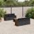 Set canapele de grădină cu perne, 7 piese, negru, poliratan GartenMobel Dekor