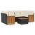 Set canapele de grădină cu perne, 7 piese, negru, poliratan GartenMobel Dekor
