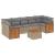 Set canapele de grădină, 8 piese, cu perne, bej, poliratan GartenMobel Dekor