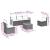 Set mobilier grădină cu perne, 6 piese, gri, poliratan GartenMobel Dekor