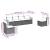 Set mobilier de grădină cu perne, 6 piese, negru, poliratan GartenMobel Dekor