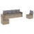 Set canapele de grădină cu perne, 6 piese, bej, poliratan GartenMobel Dekor
