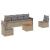 Set canapele de grădină, 7 piese, cu perne, bej, poliratan GartenMobel Dekor