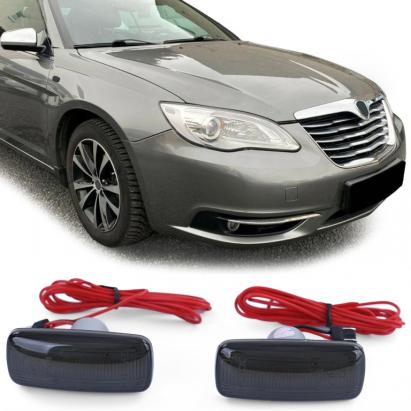 Indicator lateral cu LED, negru, potrivit pentru Dodge Grand Caravan 07-16, Lancia Flavia Performance AutoTuning