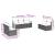 Set canapele de grădină cu perne, 7 piese, negru, poliratan GartenMobel Dekor