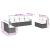 Set mobilier de grădină cu perne, 8 piese, negru, poliratan GartenMobel Dekor