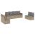 Set canapele de grădină, 8 piese, cu perne, bej, poliratan GartenMobel Dekor
