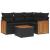 Set mobilier de grădină cu perne, 5 piese, negru, poliratan GartenMobel Dekor